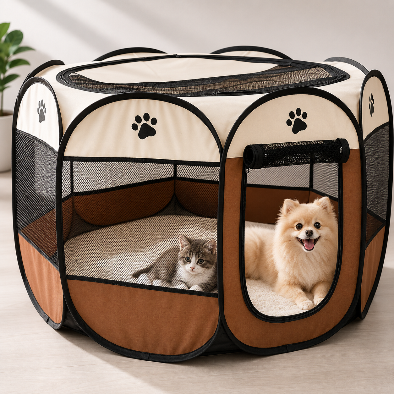 ¡Explora el Corral Plegable de Lujo para tus Mascotas! 🐾